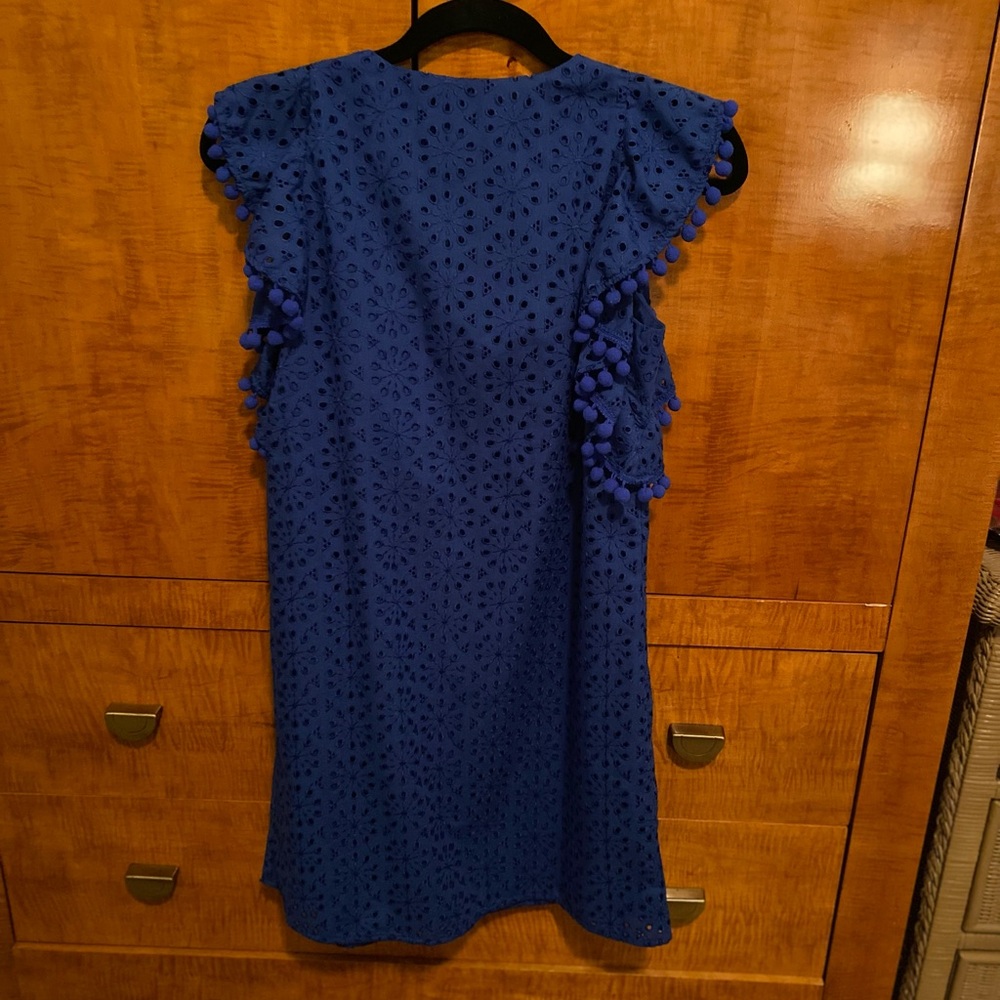 EUC Lilly Pulitzer Astara Baha Blue Sunburst Eyelet Dress - Picture 3 of 10